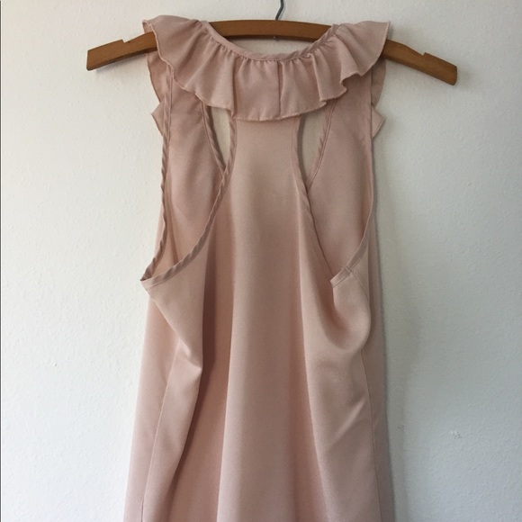 Prevett Sheer Ruffle Racerback Shell - Picture 7 of 7